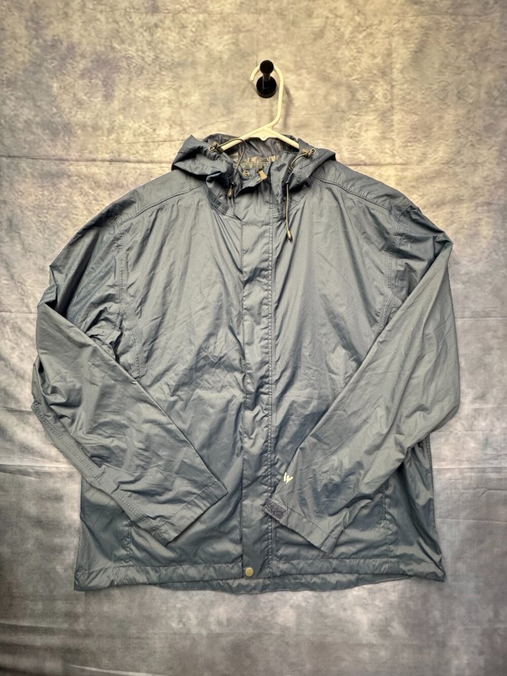 White Sierra Men's Blue Hooded Zip Windbreaker Jacket, Size Large